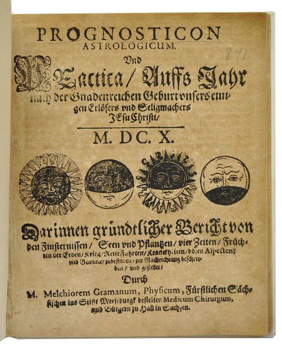 Prognosticon astrologicum. Und Practica, Auffs…