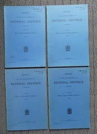 image of REPORT OF THE DEPARTMENT OF NATIONAL DEFENCE, CANADA, FOR THE FISCAL YEAR ENDING MARCH 31, 1941 / DITTO, MARCH 31, 1942 / DITTO, MARCH 31, 1943 / DITTO, MARCH 31, 1944. 4 VOLUMES IN TOTAL.