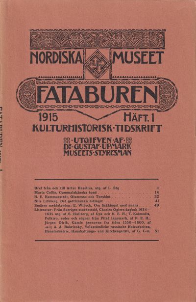 Fataburen. Kulturhistorisk tidskrift. 1915, häfte…