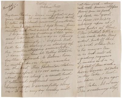 [Letter Concerning Sheep Farming in Australia]. ; Women