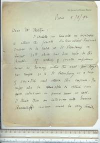 image of Autographed Letter Russian Railroads, 1872 by Bennett, James Gordon