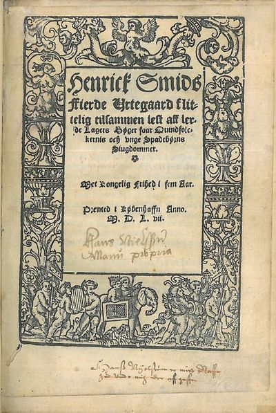 Henrick Smids ffierde Urtegaard flittelig…