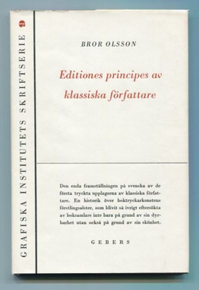 Editiones principes av klassiska författare.