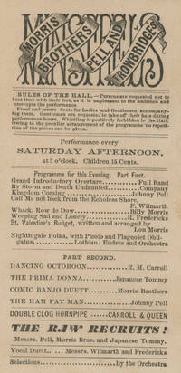 Two Programs for Morris Brothers Pell and Trowbridge Programs Featuring Thomas Dilward, c. 1863