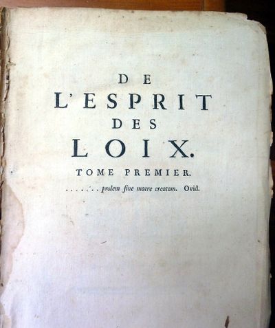 De l'Esprit des Loix - 2 volumes by CHARLES-LOUIS DE SECONDAT