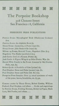 Peregrine Press Publications by Porpoise Bookshop & Gallery; Peregrine Press - from Alan Wofsy Fine Arts (SKU: 15-8334)