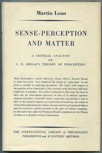 Sense-Perception and Matter. A Critical Analysis of C.D. Broad's Theory of Perception