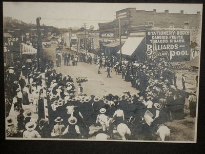 Original Photograph of a Territorial Williams Arizona Fourth of July Celebration  With Staged Gunfight