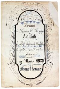 [Manuscript] All 'Illtre. e Nobile Donna la Signora C. Giuseppe Calciati gli allievi Beltrami e Ballotta insegno di grato amore per giorno suo onomastico 19 Marzo 1850 offrano e donano