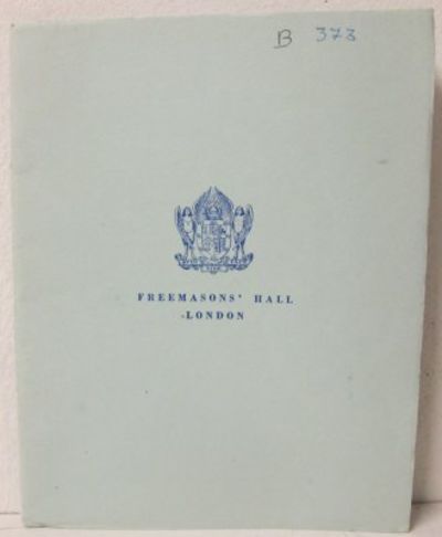 Freemasons' Hall London. An appreciation, and…