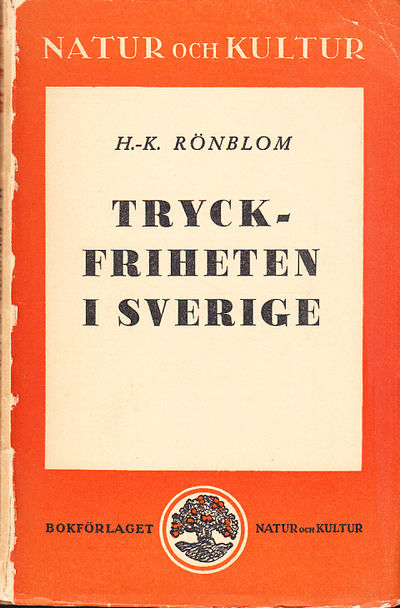 Tryckfriheten i Sverige. [Utg. av] Bokförlaget…
