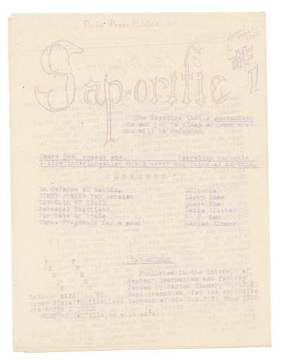 Sap-orific. Number 1. June, 1948