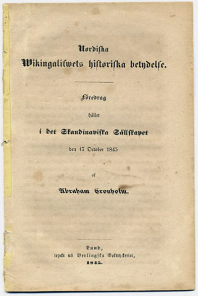 Nordiska wikingalifwets historiska betydelse.…