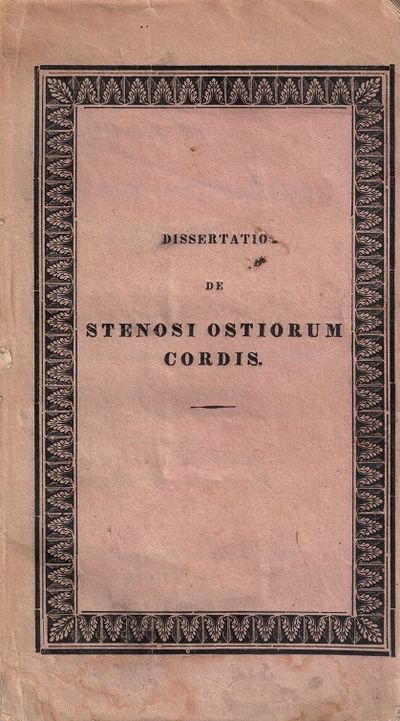 Dissertatio de stenosi ostiorum cordis. Pars…