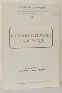 Etudes de statistique linguistique.