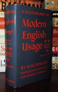 image of A DICTIONARY OF MODERN ENGLISH USAGE