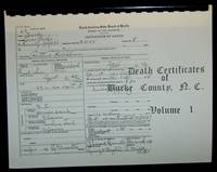 DEATH CERTIFICATES OF BURKE COUNTY, N.C. (Volumes 1 & 2; 2 Volume set)