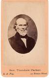 CARTE DE VISITE OF MASSACHUSETTS TRANSCENDENTALIST & ABOLITIONIST THEODORE PARKER, PHOTOGRAPHED BY E.B. FAY