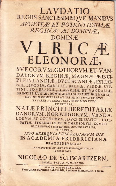 Laudatio regiis sanctissimisque manibus augustae…