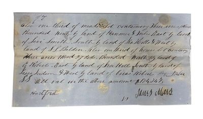 Hartford, n.d.. Very Good/. We did notice that this fragment does not include a notary’s certifica...