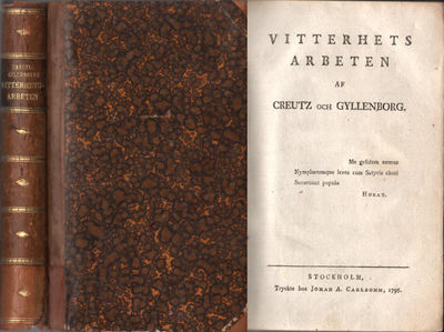 VITTERHETSARBETEN (I-II) AF CREUTZ OCH GYLLENBORG.