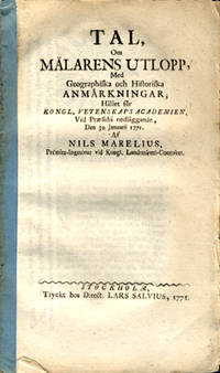 Tal, om Mälarens utlopp, med geographiska och…