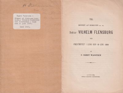 Till minnet af biskopen m.m. doktor Vilhelm…