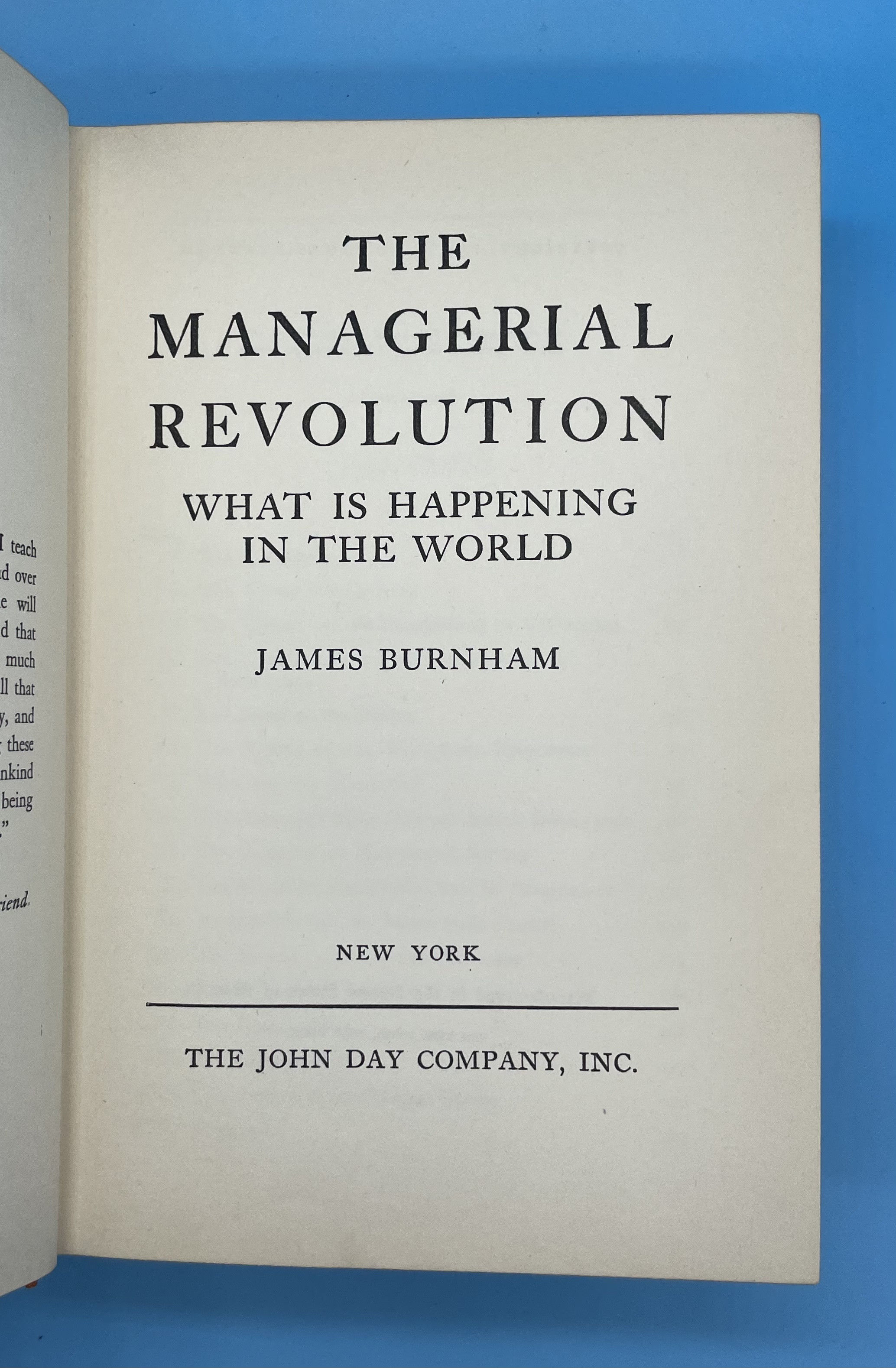 The Managerial Revolution - James Burnham : James Burnham