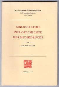 Bibliographie zur Geschichte des Musikdrucks.