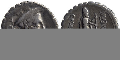 Serrate silver denarius. - [MAGNIFICENT ROMAN…