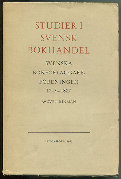 Studier i svensk bokhandel. Svenska…