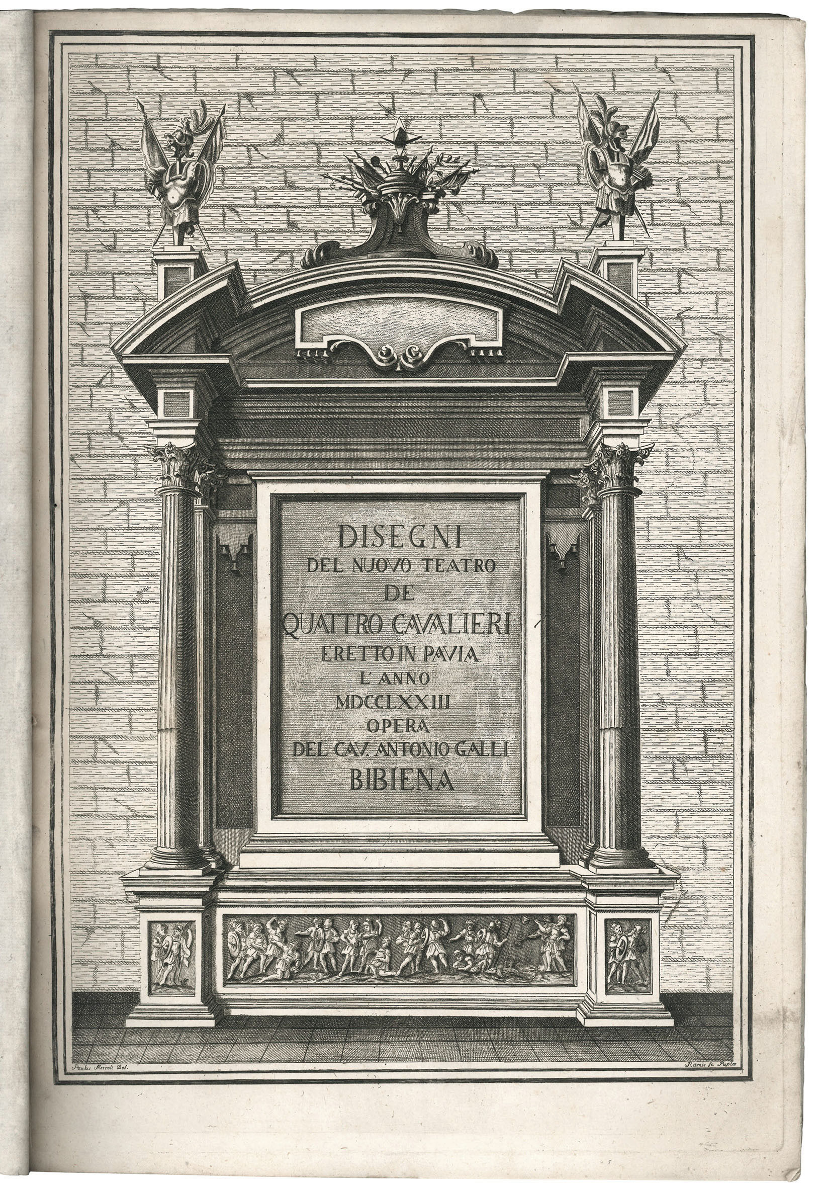 Disegni del nuovo teatro de quattro cavalieri eret
