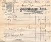 A Pair of "Bloomingdale Bros." invoices to the New York City Dept. of Health for purchases of "Rubber Tissue," October 15, 1892 and of "2 Bureaus," August 28, 1896, each with a different design