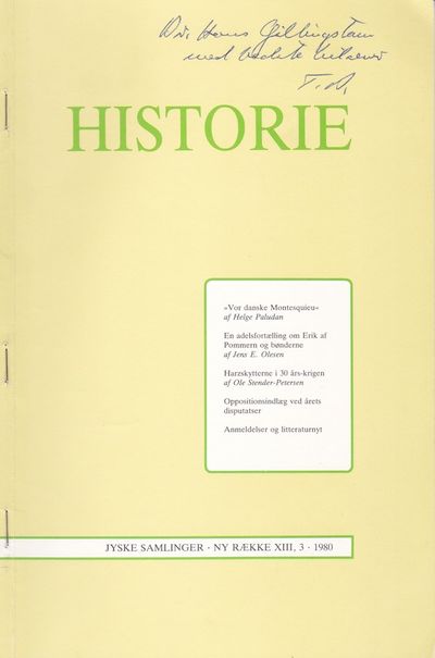 Triumf og tragedie. Särtryck ur Historie. Jyske…