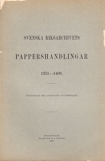 Svenska riksarchivets pappershandlingar…