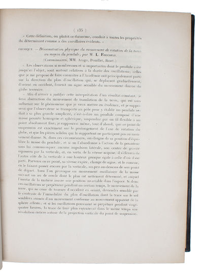 Démonstration physique du mouvement de rotation…