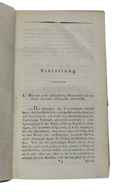 Grundlage des Naturrechts nach Principien der Wissenschaftslehre. 2 vols. - [INTRODUCING FICHTE'S SYSTEM OF ETHICAL IDEALISM] (photo 3)