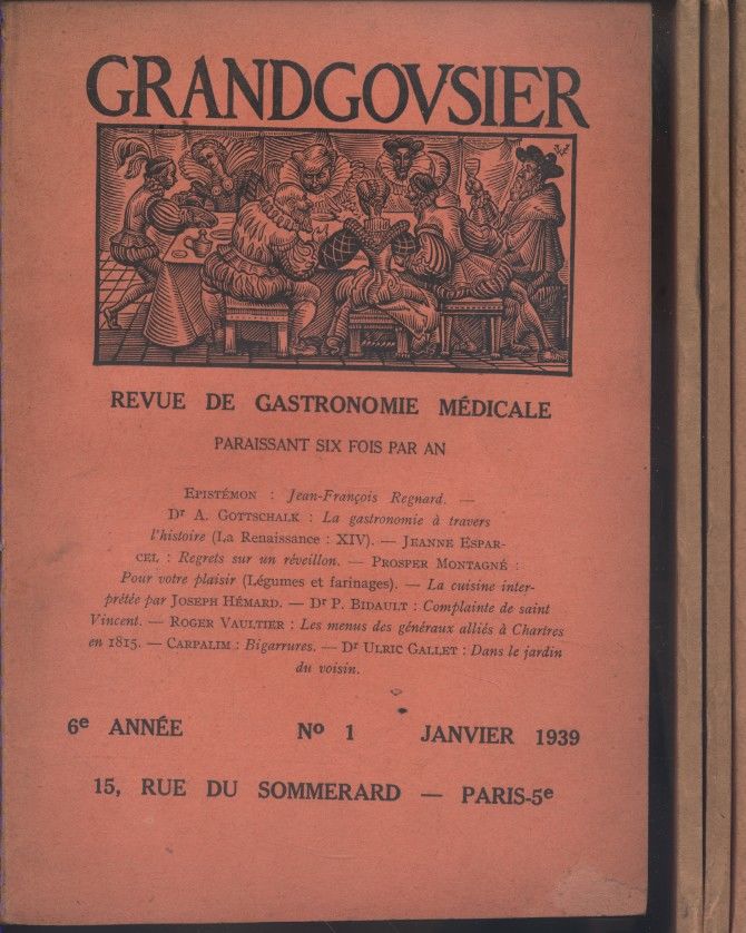 Grandgousier 1939 Numa C Ros 1 A 4 Anna C E Incompla Te Revue De Gastronomie Ma C Dicale By Grandgousier 1939 1939 From Librairie Ca Tera Sku