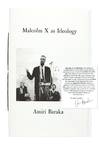 Malcolm X as Ideology [Limited Edition, Signed by Baraka]