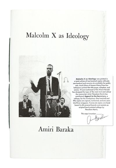 Malcolm X as Ideology [Limited Edition, Signed by Baraka]