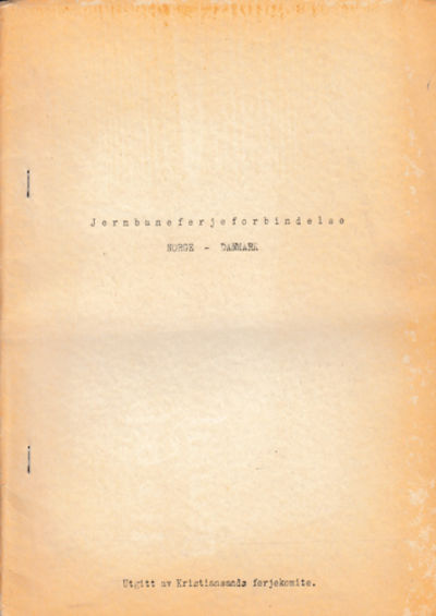 Jernbaneferjeforbindelse NORGE - DANMARK.
