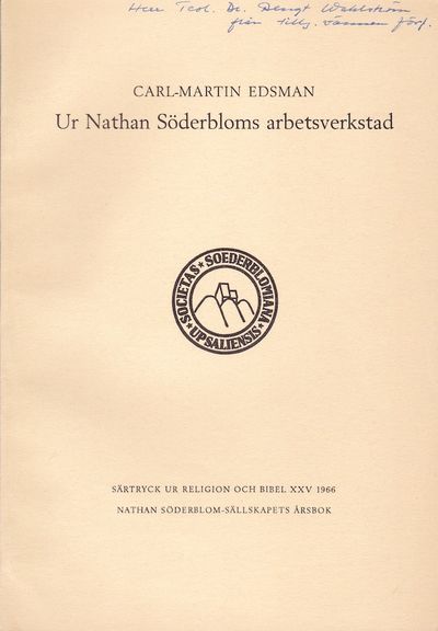 Ur Nathan Söderbloms arbetsverkstad. Särtryck ur…