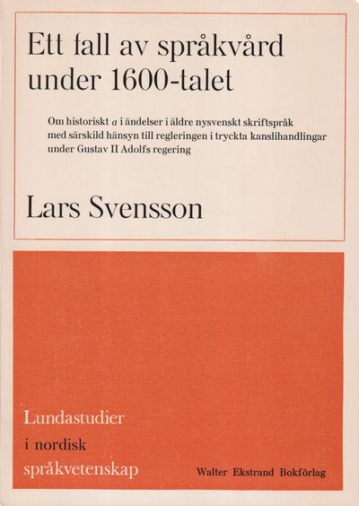 Ett fall av språkvård under 1600-talet. Om…