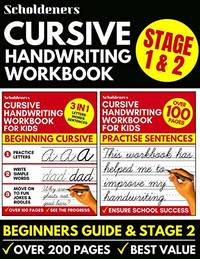 Cursive Handwriting Workbook: Cursive Writing Practice Book For Kids (Cursive For Beginners &...