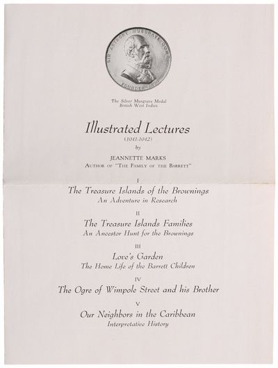 [Promotional for] Illustrated Lectures (1941-1942) by Jeannette Marks . .
