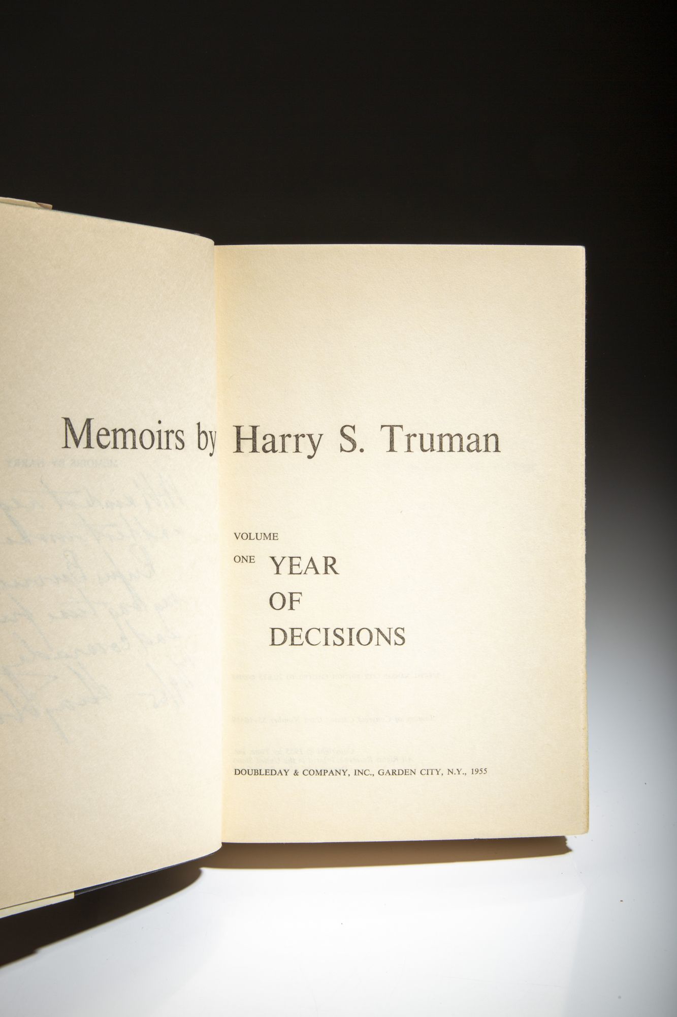 Memoirs by Harry S. Truman; Year of Decisions; Years of