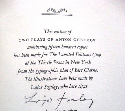 New York: Limited Editions Club, 1966. Hardcover. A few light scratches to the spine. Near Fine in a...