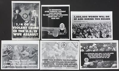 : Women's Action Coalition, 1993. Six photoreproduced posters, of varying size but generally in the ...