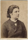 Original 19th century cabinet card photograph of the distinguished violinist looking left, half-length