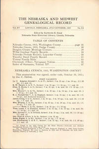 The Nebraska and Midwest Genealogical Record Vol. XV, No. 3-4, July-October 1937